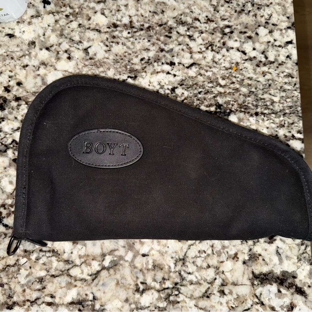 Black Durable Handgun Bag with Semi-Circular Design
